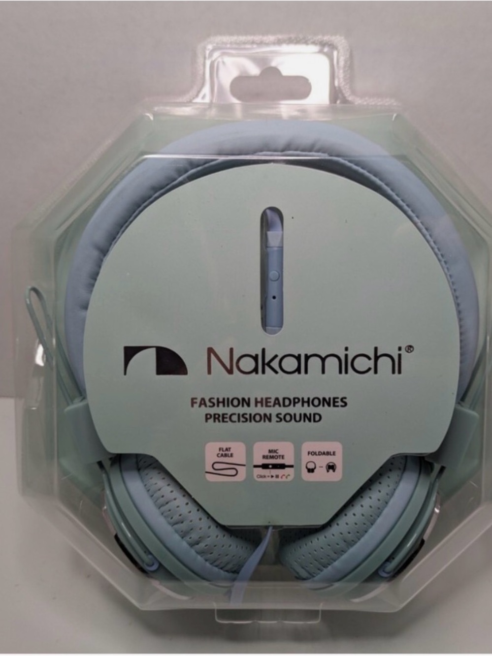 Nakamichi NK850 Greyed Jade Over Ear Headphones W/ Microphone 98 dB NEW/SEALED